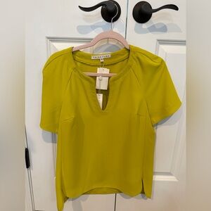 Trina Turk Chartreuse Blouse